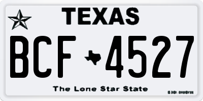 TX license plate BCF4527
