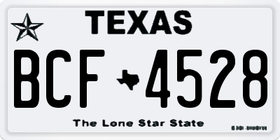 TX license plate BCF4528