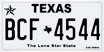 TX license plate BCF4544
