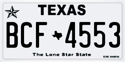 TX license plate BCF4553