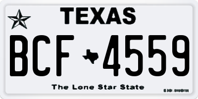 TX license plate BCF4559