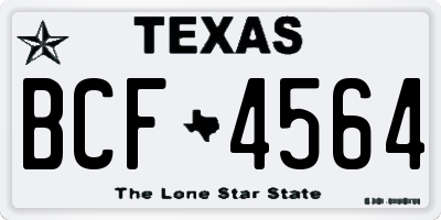 TX license plate BCF4564