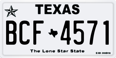 TX license plate BCF4571