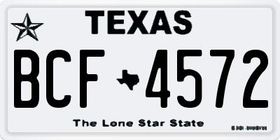 TX license plate BCF4572