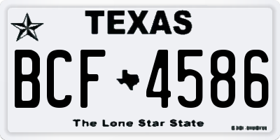 TX license plate BCF4586