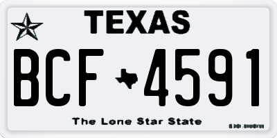 TX license plate BCF4591