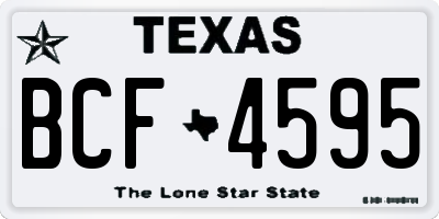 TX license plate BCF4595