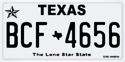 TX license plate BCF4656