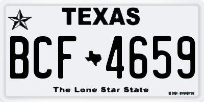TX license plate BCF4659