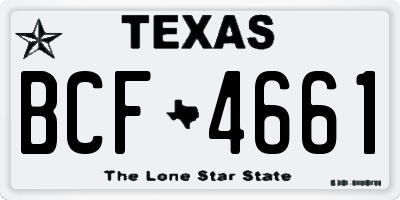 TX license plate BCF4661