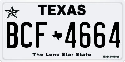 TX license plate BCF4664