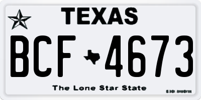 TX license plate BCF4673