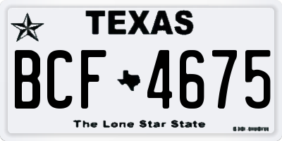 TX license plate BCF4675