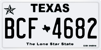 TX license plate BCF4682