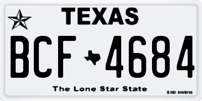 TX license plate BCF4684
