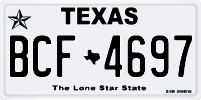 TX license plate BCF4697