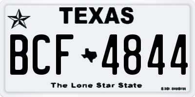 TX license plate BCF4844