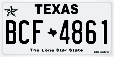 TX license plate BCF4861