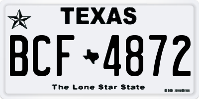 TX license plate BCF4872
