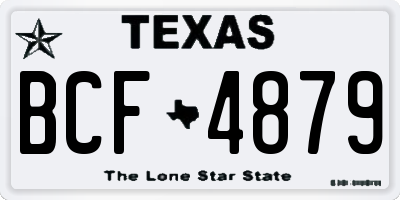 TX license plate BCF4879