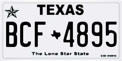 TX license plate BCF4895