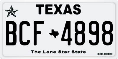 TX license plate BCF4898