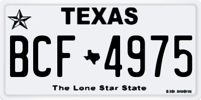 TX license plate BCF4975