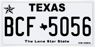 TX license plate BCF5056