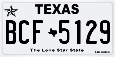 TX license plate BCF5129