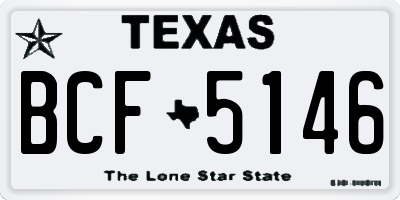 TX license plate BCF5146