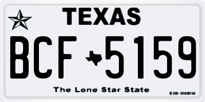 TX license plate BCF5159