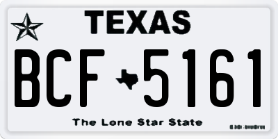 TX license plate BCF5161