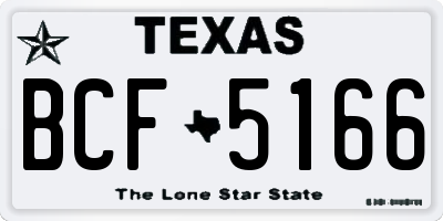 TX license plate BCF5166