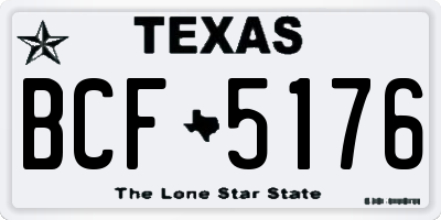 TX license plate BCF5176