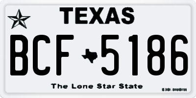 TX license plate BCF5186