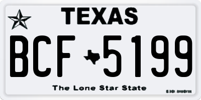 TX license plate BCF5199