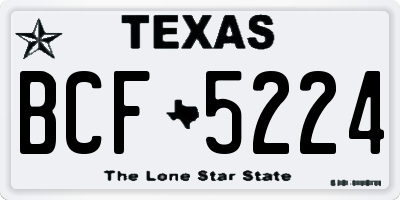 TX license plate BCF5224