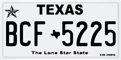 TX license plate BCF5225