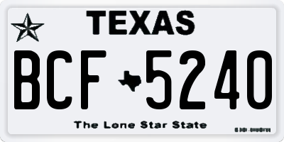 TX license plate BCF5240