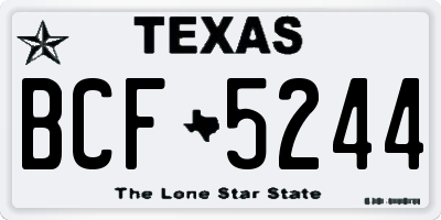 TX license plate BCF5244