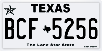 TX license plate BCF5256