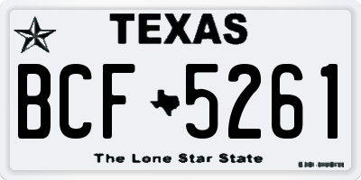 TX license plate BCF5261