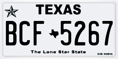 TX license plate BCF5267