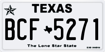 TX license plate BCF5271