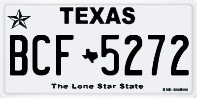 TX license plate BCF5272