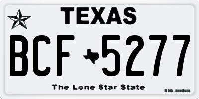 TX license plate BCF5277