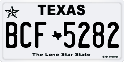 TX license plate BCF5282