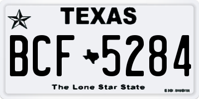 TX license plate BCF5284