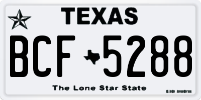 TX license plate BCF5288