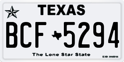 TX license plate BCF5294